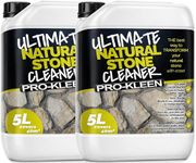 Pro-Kleen Natural Stone Cleaner 2 x 5L - Removes Dirt, Lichen, Moss & Weather Staining - For Natural Stone, Indian Sandstone, Block Paving, Patios, Paths, Driveways & More - Covers up to 80m²