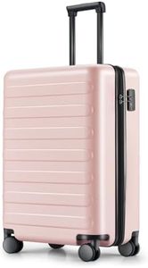 NINETYGO Carry On Luggage 22x14x9 Airline Approved, 20 Inch Luggage with Smooth Spinner Wheels, Lightweight, Hard Shell PC Suitcase Carry-On, Travel Luggage, TSA Approved (Pink, Rhine Basic)