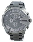 Diesel Stainless Steel Mega Chief Analog Gray Dial Men Watch-Dz4282, Gray Band