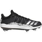 adidas Adizero Afterburner 6 Cleat - Men's Baseball Core Black/Silver Metallic/White