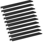 JNRFTY 10Pcs Mount Finger Edge Pull,Hidden Drawer Pulls,Aluminum Hidden Handle Concealed Tab Pulls for Home Kitchen Door Drawer Cabinet (Black,300mm Total Length)