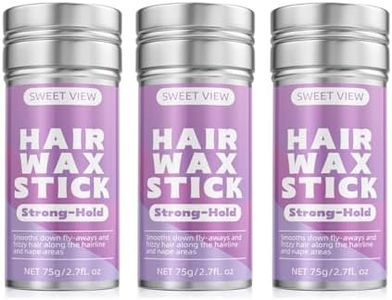 SWEET VIEW 3PCS Hair Wax Stick, Flexible Hold Slick Back Hair Pomade/Balm for Tame Flyaways, Frizz, Sleek Ponytail, Bun, Styling Accessory Cream/Gel for Girls, Kids