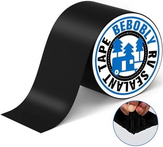 BEBOBLY Butyl Sealant Tape Waterproof,RV Roof Tape Black,6 Inch X 50 Foot Leak Repair Sealant Tape，UV & Waterproof for RV Roof,Window,Camper, Boat,Pipe Sealing Black