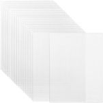 15 Sheets Plastic Canvas, Plastic Mesh Canvas Sheets For Embroidery Cross Stitch, Acrylic Yarn Crafting, Knit DIY Crochet Projects And Make Aquarium Dividers, 13x10.2 inch
