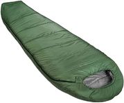 Amazon Basics Sleeping Bag for Cold-Weather Camping and Hiking, Lightweight, Mummy, Olive Green