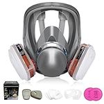 Full Face Respirator Mask with Filters, Anpty 13 in1 6800 Reusable Respirator Paint Spray Dust Shield Cover Mask, Ideal for Painting Spray,Car Spraying, Dust, Polishing, Welding, Sanding