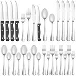 24 Pcs Silverware Set with Steak Kn