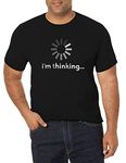 Hanes Men's Graphic Tee-Humor, I'm Thinking Black, Large