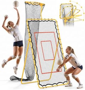7x4 FT Volleyball Rebound Net and Setter Trainer, 2-in-1 Bounce Back Net