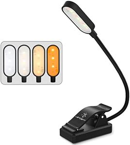 LENCENT 9 LED Amber Book Light, Clip Reading Light Book Lamp for Reading at Night, with 12 Eye-Protecting Modes& 3 Brightness Levels, Large Light Area, Long Battery Life, 360° Flexible for Reading