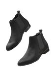 HiREL'S Men's Premium Suede Chelsea Ankle Boots|Soft Cushioned Insole |Slip-Resistance|Dynamic Feet Support|Arch Support Boots For Men (Black, UK Footwear Size System, Adult, Men, Numeric, Medium, 11)