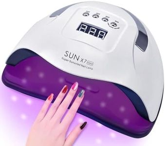 UV LED Nail Lamp, 168W Fast UV Light for Nails Gel Polish, Professional Curing with 4 Timer Setting Auto Sensor, LED Gel Nail Dryer for Fingernail and Toenail Home Salon Use, Nail Art Tools