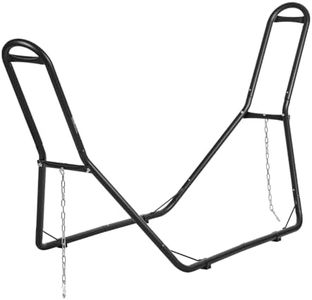 VEVOR Universal 2 Person Hammock Stand, Adjustable Heavy Duty 450 lbs Capacity Hammock Stand Fits 6.9-12.8 ft Hammocks for Outdoor and Indoor Portable Hammock Stand with Chain, Hook, and Carrying Bag