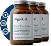 AlgaeCal - Clinically Supported Plant Based Calcium Supplement, Vitamin D3 (1000 IU) for Bone Strength. Contains 13 Trace Minerals Supporting Bone Density - 90 Veggie Caps for Bone Health, 3 Month Supply