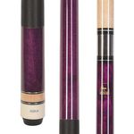 ASKA L2 2-Piece Pool Cue Stick, 58-inches Hard Rock Canadian Maple, 13mm Hard Tip (Purple, 18-Ounce)