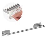 Aukware Self Adhesive Towel Rail - SUS 304 Brushed Stainless Steel, 40cm Towel Holder for Bathroom, Kitchen - Easy to Install without Drilling