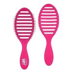 Wet Brush Speed Dry Detangler (Pink)- Ergonomic, Heat Flex Bristles, Blow Dry, Detangling Knots, Snag Anti-Static Brush for All Hair Type