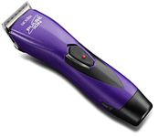 Andis Cordless Pulse Ion Adjustable Blade Clipper, Professional Animal Grooming, Purple, RBC (68320)