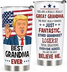 AREOK Grandma Gifts for Mothers Day - Birthday Gifts for Grandma from Granddaughter Grandson - Best Grandma Ever Gifts, Funny Grandma Gifts from Grandchildren, 20 Oz Grandma Coffee Tumbler Cup