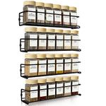 ZICOTO Space Saving Spice Rack Organizer for Cabinets or Wall MountsSet of 4 Hanging Racks - Perfect Seasoning Organizer For Your Kitchen Cabinet, Cupboard or Pantry Door