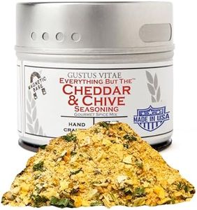 Everything But The Cheddar & Chive Seasoning | All Natural | Non GMO | Hand Crafted | 2.2 oz (62 g) | Gourmet Spice Mix | Small Batch | Artisanal Rub | Seasoning Pack | Magnetic Tin | Gustus Vitae | #238