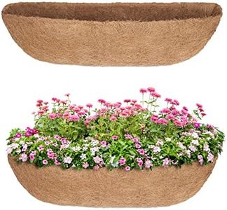 GreatBuddy 2 Pcs Coco Liners for Planters 24 Inch, Sturdy Window Box Liners, Perfect Planter Liners Replacement for The Old, 100% Natural, Easy to Straighten Out