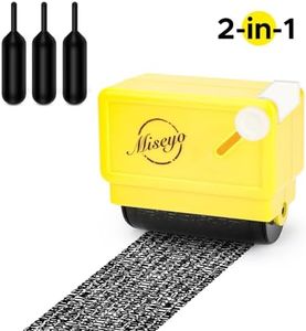 Miseyo Identity Theft Protection Roller Stamp Guard Your ID - Yellow(3 Refill Ink Included)