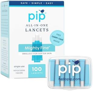 Pip 100 Lancets | All-in-One 30G-1.0mm Diabetes Safety Lancets | Ultra-Sensitive Fingerstick Testing for Blood Sugar & Ketone Monitors