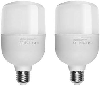 Abeststudio Photo Studio 2X 25W E27 5500K LED Light Bulb for Photo Studio Softbox, Video Light Photography Lighting Daylight Lamp Energy Save