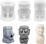 Synpinya Silicone Candle Mold, 3pcs Silicone Stone Man Figure Resin Casting Epoxy 3D DIY Candle Moulds Homemade Soap Decoration Ornament DIY Craft Ornaments