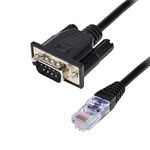 RJ45 to RS232 COOSO DB9 9-Pin Serial Port Male to RJ45 Female Cat5 Ethernet LAN Console 3.3Ft