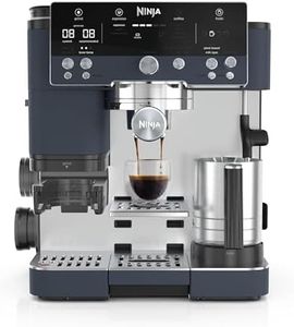 Ninja Luxe Café Premier Espresso Machine, 19 settings, Dual Froth System & assisted tamper, 3 machines in 1, Espresso, filter coffee & built-in grinder & scale, Cyberspace ES601ANZ