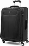 Travelpro Maxlite 5 Softside Expandable Luggage with 4 Spinner Wheels, Lightweight Suitcase, Men and Women, Black, Checked-Medium 25-Inch, Maxlite 5 Softside Expandable Spinner Wheel Luggage