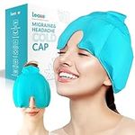 LEOXE Migraine Relief Cap Headache Hat – Cold Compress Face Mask with Gel Ice Packs for Instant Migraine & Tension Headache Relief – Comfortable, Reusable, Stretchy, One-Size-Fits-All Migrain Hat