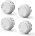 4 Pack Wireless Smoke Detectors for Home,Photoelectric Wireless Fire Alarms 10 Year Battery Powered Design(not Included),Portable Operated for Travel,Attic Fire Alarm Universal RV Smoke Detector