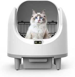 Self cleaning Cat Litter Tray Box Open Top, Automatic & Manual Modes, Smart Cat Litter Tray with APP Contro, Easy Cleaning Anti-Spillage, Odor-Free, for Large Cats and Multi Cats Households