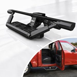 APS iBot Power Drop Steps Compatible with Ram 1500 2009-2018 Crew Cab & Ram 2500 3500 2010-2026 Passenger Side Rear Door | Individual Robotic-Inspired Retractable Running Boards