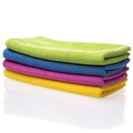 AM SAFE-X delivering the best Microfiber Duster Cloth for Kitchen and Office dusting with Multicolor Assorted 40 cm x 40 cm 300 GSM Pack of 4 PCS