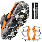 Unigear Crampons for Hiking Boots, Ice Snow Grips Snow Spikes Ice Cleats Traction With Anti Slip 24 Shoes Spikes for Walking,Jogging, Climbing and Hiking
