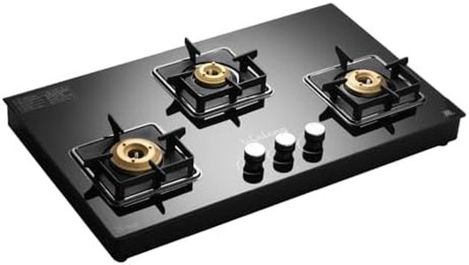 Lifelong 3 Gas Burner Tops - 3 Burners Hob Top Gas Stove with Automatic Ignition - Toughened Glass Top Gas Stoves for Home & Kitchen - Automatic Gas Stove for Modular Kitchen (LLHT007)