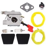 Carburetor for Poulan 32cc PPB100 PPB200 PPB300 PPB350 PP031 PP033 PP035 PP036 with Fuel Line Filter Primer Bulb Parts Kit Carb PP131 PP135 PP136 PP336 PP446T 31WG Gas Trimmer Weedeater Pole Pruner