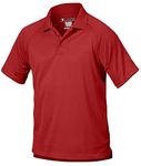 LA Police Gear Men Anti-Wrinkle Operator Tactical Short Sleeve Performance Polo Red-3XL