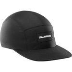 Salomon Bonatti Waterproof Five Panel Unisex Cap, Waterproof Protection, Trail Running, Hiking Walking, Lightweight Comfort, and Fresh Style, Black, One Size