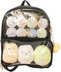 Patty Both Clear Backpack Transparent Ita Bag for Anime Lolita Bag DIY Cosplay(Ita Bag, Black)