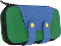 yantralay Mario Carry Case for Nintendo Switch OLED - Protective Hard Shell with Game Card Slots and Dual Zipper Design Dustproof, Scratch Resistant Travel Bag - Green