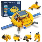 STEM Education Solar Robots Toys for Kids Age 8+, 6-in-1 DIY Space Toys Science Kit, 120 Pcs Building Experiment Robotics Set Birthday Gifts for Boys & Girls