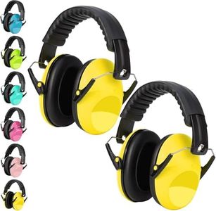 Beedove Noise Cancelling Headphones for Kids 2 Pack, 27dB SNR Foldable & Adjustable Kids Ear Muffs Hearing Protection, Noise Blocking Children Earmuffs for Shooting, Concerts,Fireworks(Yellow)