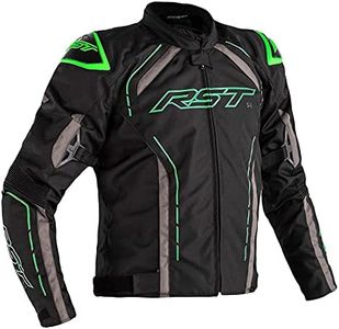 RST S-1 CE Mens Green Textile Motorcycle Jacket 46