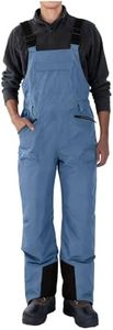 Cheyubny Mens Snow Bibs Waterproof Winter Thermal Snowboarding Pants Adjustable Straps Insulated Overalls with Pockets