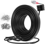 Wufoty 15FT Heat Tape Roof Snow De-Icing, Deicing Heating Cable,Pipe (Metal And Plastic) Freeze Protected Water Pipe Heating Cable, Self Regulating Temperature, with Mounting Buckle, 120V 8W/ft